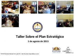 Taller Sobre el Plan Estratgico 5 de agosto