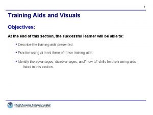 Types of training aids Types of training aids