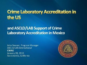 Ascld accredited laboratories