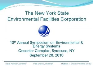 New york state environmental facilities corporation