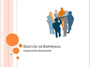 GESTIN DE EMPRESAS Organizacin Empresarial ORGANIZACIN EMPRESARIAL Una