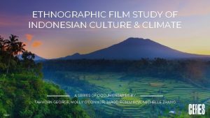 ETHNOGRAPHIC FILM STUDY OF INDONESIAN CULTURE CLIMATE A