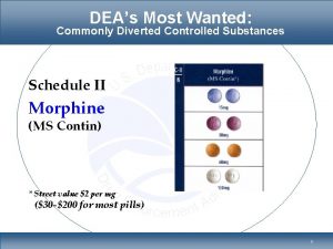 DEAs Most Wanted Commonly Diverted Controlled Substances Schedule