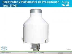 Registrador y Pluviometro de Precipitacion Total TPG 121913