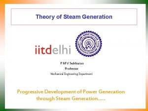 Steam generation theory