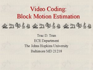 Video Coding Block Motion Estimation Trac D Tran