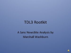 Tdl3 rootkit