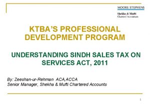 Sindh sales tax on renting of immovable property