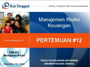 Jenis-jenis risiko keuangan Jenis-jenis risiko keuangan
