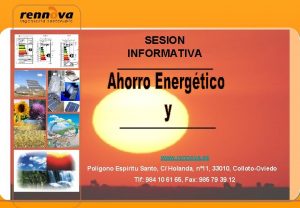 SESION INFORMATIVA www rennova es Polgono Espritu Santo