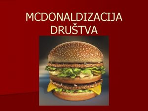 Mekdonaldizacija