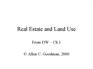 Four quadrant model real estate