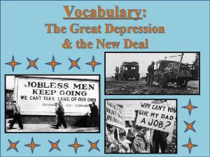 Great depression vocabulary