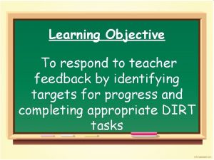 How to respond to teacher feedback