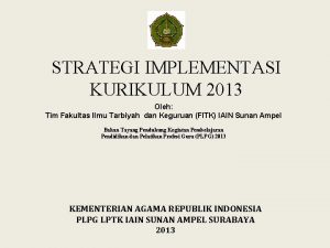 Strategi implementasi kurikulum 2013