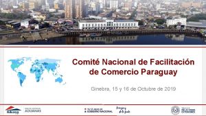 Comit Nacional de Facilitacin de Comercio Paraguay Ginebra