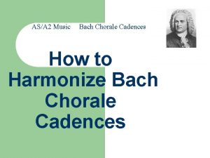 Bach chorale cadences