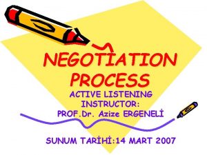 Active listening negotiation