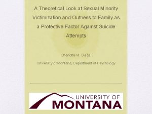 A Theoretical Look at Sexual Minority Victimization and