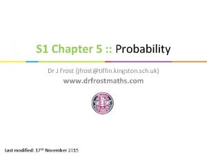 Dr frost conditional probability
