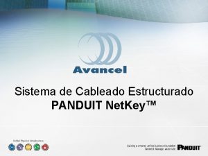 Sistema de Cableado Estructurado PANDUIT Net Key Estrategia