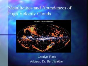 Metallicities and Abundances of High Velocity Clouds Caralyn