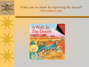 Desert vocabulary