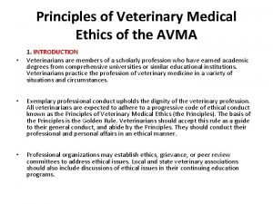 Avma code of ethics