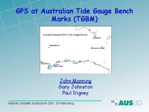 GPS at Australian Tide Gauge Bench Marks TGBM