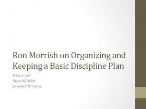 Morrish's real discipline