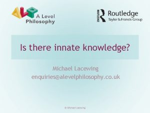 Innate knowledge examples