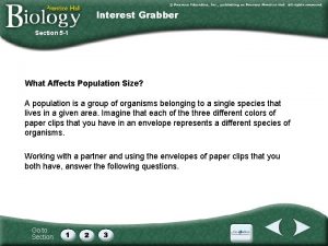 Interest Grabber Section 5 1 What Affects Population