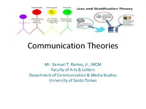 Communication Theories Mr Samuel T Ramos Jr MCM