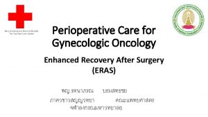 Patients journey in ERAS Recovery CLINIC PREOP OR