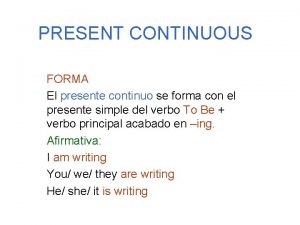 Adverbios de frecuencia presente continuo