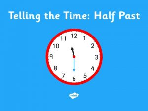 Clock half past