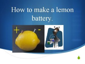 Lemon battery materials