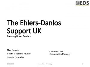 The EhlersDanlos Support UK Breaking Down Barriers Mya
