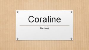 Coraline vocabulary