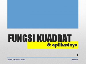 Aplikasi fungsi kuadrat