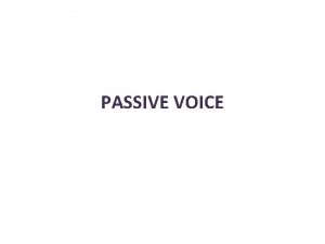 Passive voice simple present and simple past exercises