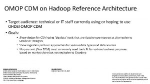 Hadoop reference architecture