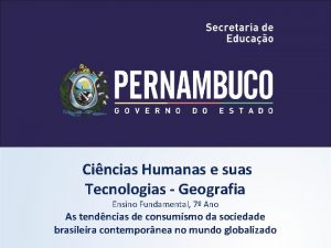 Cincias Humanas e suas Tecnologias Geografia Ensino Fundamental