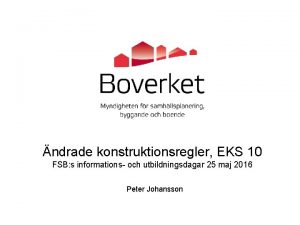 ndrade konstruktionsregler EKS 10 FSB s informations och