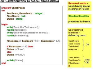 Pascal array declaration
