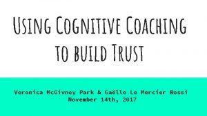 Cognitive coaching planning map