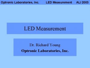 Optronics laboratories
