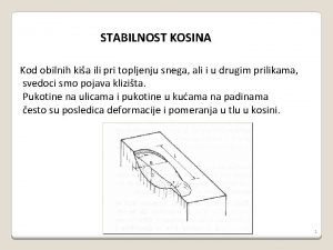 Stabilnost kosina