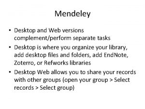 Mendeley desktop preferences