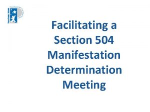 Manifestation meeting for 504